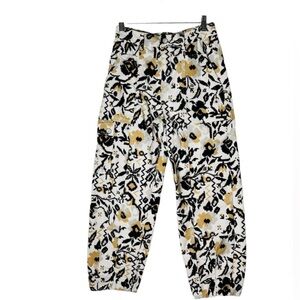 Anthropologie Floral Tapered Barrel Pilcro Pants